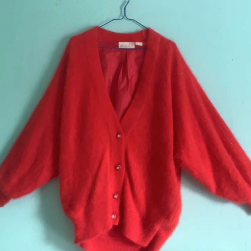 Red Belldini Button Sweater